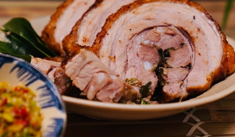 thịt ba chỉ quay Lạng Sơn