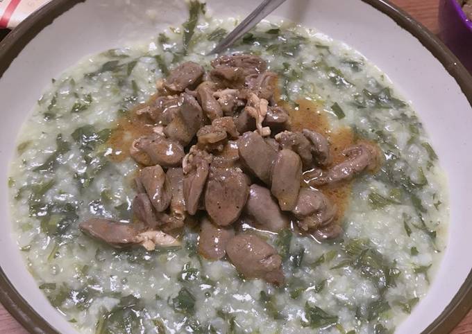 Cháo tim chim bồ câu ngải cứu