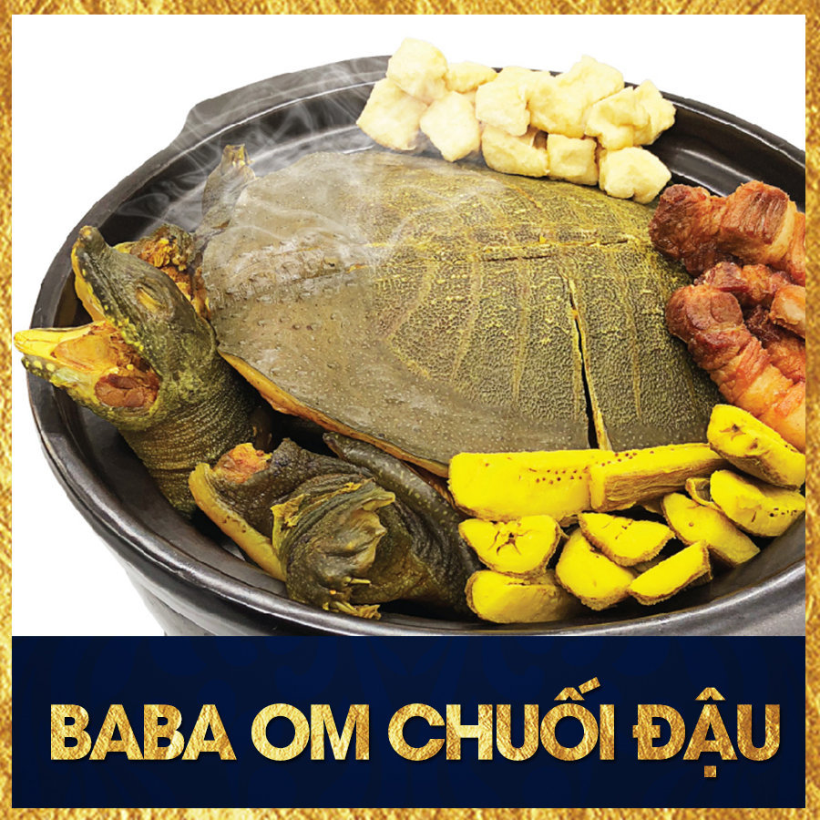 Ba ba om chuối đậu
