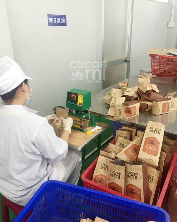 cong doan dong goi bot cacao