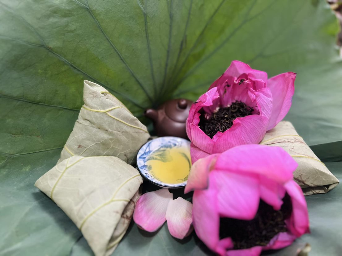 Chè ướp bông sen tươi Quảng Bá  - 60k/bông