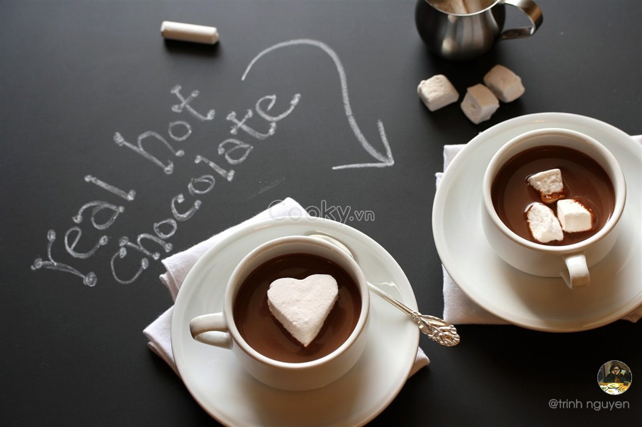 cách pha socola nóng với kẹo dẻo